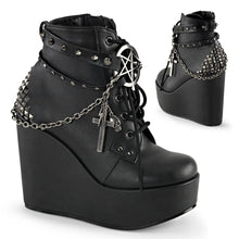 Load image into Gallery viewer, Botines Demonia POISON-101 Negro Piel vegana
