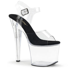 Load image into Gallery viewer, Tacones Pleaser RADIANT-708 Transparente Negro
