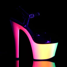Load image into Gallery viewer, Tacones Pleaser RAINBOW-309UV Negro Charol Neon

