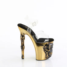 Cargar imagen en el visor de la galería, Tacones Pleaser RAPTURE-808-LT Transparente Satin Brass
