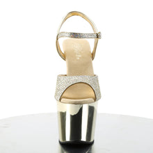 Carregar imagem no visualizador da galeria, Tacones Pleaser REVOLVER-709G Dorado Gltr Cromo
