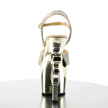 Carregar imagem no visualizador da galeria, Tacones Pleaser REVOLVER-709G Dorado Gltr Cromo
