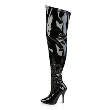 Load image into Gallery viewer, Botas Pleaser Pink Label SEDUCE-3000WC Negro Str. Charol
