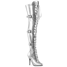 Carregar imagem no visualizador da galeria, Tacones Pleaser SEDUCE-3028 Plata Str Pu
