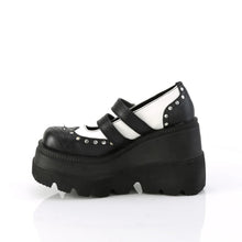Load image into Gallery viewer, Zapatos con plataforma Demonia SHAKER-27 Negro-Blanco Piel vegana
