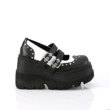 Load image into Gallery viewer, Zapatos con plataforma Demonia SHAKER-27 Negro-Blanco Piel vegana
