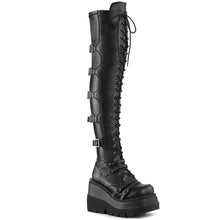 Load image into Gallery viewer, Botas (Over the Knee) Demonia SHAKER-350 Negro Veagn Leather-Stretch
