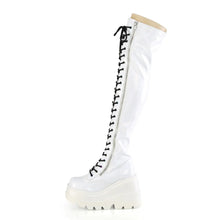 Load image into Gallery viewer, Botas (Over the Knee) Demonia SHAKER-374 Blanco Hologram Stretch Charol
