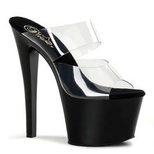 Cargar imagen en el visor de la galería, Tacones Pleaser SKY-302 Transparente Negro
