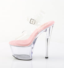 Load image into Gallery viewer, Pleaser SKY-308 Heels - Clear-Pink / Clear
