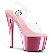 Carregar imagem no visualizador da galeria, Sapatos de salto alto Pleaser SKY-308 - Transparente / Cromo rosa
