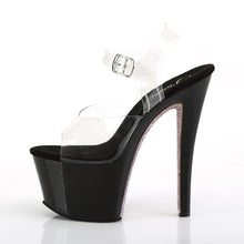 Carregar imagem no visualizador da galeria, Sapatos de salto alto Pleaser SKY-308CRS - Transparente / Preto - Strass AB champanhe
