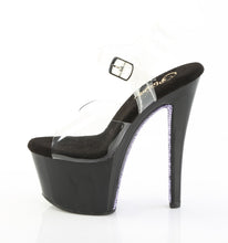 Carregar imagem no visualizador da galeria, Sapatos de salto alto Pleaser SKY-308CRS - Transparente / Preto - Strass lavanda
