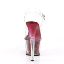 Load image into Gallery viewer, Tacones Pleaser SKY-308G-T Transparente Berry Purpurina
