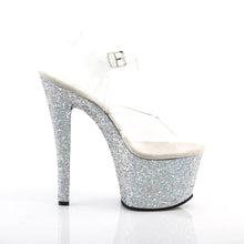 Carregar imagem no visualizador da galeria, Tacones Pleaser SKY-308LG Transparente Plata Purpurina

