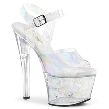 Load image into Gallery viewer, Tacones Pleaser SKY-308N Plata Hologram Inserts
