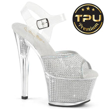 Load image into Gallery viewer, Tacones Pleaser SKY-308PREM-RSNT Transparente Plata
