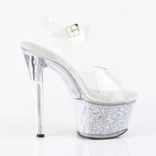 Cargar imagen en el visor de la galería, Tacones Pleaser SKY-308RSI Transparente Plata
