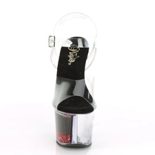 Carregar imagem no visualizador da galeria, Tacones Pleaser SKY-308WHG Transparente Negro Rojo
