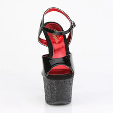 Carregar imagem no visualizador da galeria, Tacones Pleaser SKY-309 Negro Charol Purpurina
