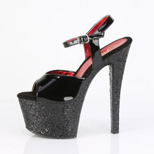 Carregar imagem no visualizador da galeria, Tacones Pleaser SKY-309 Negro Charol Purpurina
