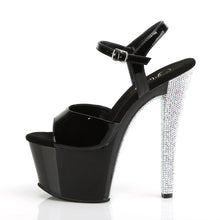 Load image into Gallery viewer, Tacones Pleaser SKY-309CHRS Negro Plata Rstn
