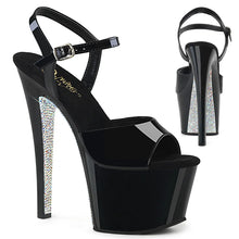 Load image into Gallery viewer, Tacones Pleaser SKY-309CRS Negro Plata Rstn
