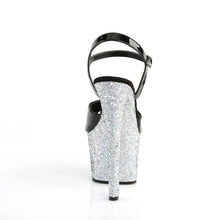 Load image into Gallery viewer, Tacones Pleaser SKY-309LG Negro Charol Plata

