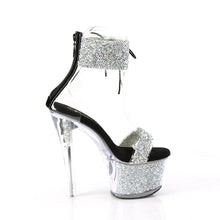 Cargar imagen en el visor de la galería, Tacones Pleaser SKY-327RSI Plata Negro
