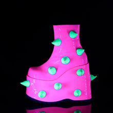 Load image into Gallery viewer, Botines Demonia SLAY-77 UV Neon Rosa-Neon Verde
