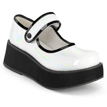 Load image into Gallery viewer, Zapatos con plataforma Demonia SPRITE-01 Blanco Holo Pat
