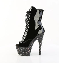 Cargar imagen en el visor de la galería, Tacones Pleaser STARDANCE-1021 Negro Charol Plata
