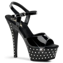 Cargar imagen en el visor de la galería, Tacones Pleaser STARDUST-609 Negro Charol
