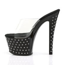 Cargar imagen en el visor de la galería, Tacones Pleaser STARDUST-701 Transparente Negro
