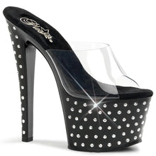 Cargar imagen en el visor de la galería, Tacones Pleaser STARDUST-701 Transparente Negro
