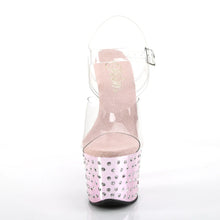 Cargar imagen en el visor de la galería, Tacones Pleaser STARDUST-708 Transparente B. Rosa
