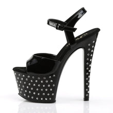 Cargar imagen en el visor de la galería, Tacones Pleaser STARDUST-709 Negro Charol
