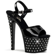 Cargar imagen en el visor de la galería, Tacones Pleaser STARDUST-709 Negro Charol
