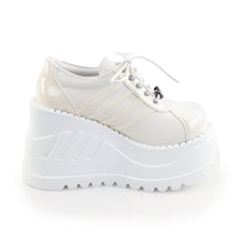 Load image into Gallery viewer, Demonia STOMP-08-1 Platform Shoes - Off-White Patent / Vegan Leather
