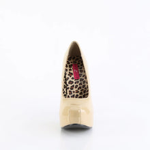Load image into Gallery viewer, Tacones Pleaser Pink Label TEEZE-06W Crema Charol
