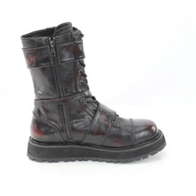 Carregar imagem no visualizador da galeria, Botas Demonia VALOR-220 - Pele vegan preto-bordô com efeito desgastado
