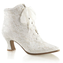 Cargar imagen en el visor de la galería, Tacones Fabulicious VICTORIAN-30 Ivory Satin Lace
