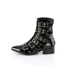 Load image into Gallery viewer, Zapatos con plataforma Demonia WARLOCK-70 Negro Pat
