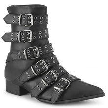 Load image into Gallery viewer, Zapatos con plataforma Demonia WARLOCK-70 Negro Piel vegana
