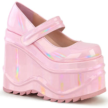 Load image into Gallery viewer, Zapatos con plataforma Demonia WAVE-32 B. Rosa Hologram
