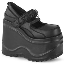Load image into Gallery viewer, Zapatos con plataforma Demonia WAVE-48 Negro Piel vegana
