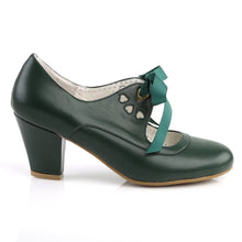 Carregar imagem no visualizador da galeria, Tacones Pin Up Couture WIGGLE-32 Dark Verde Piel
