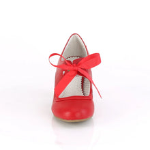 Load image into Gallery viewer, Tacones Pin Up Couture WIGGLE-32 Rojo Piel Sintética
