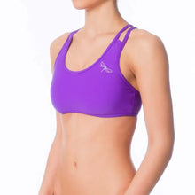 Load image into Gallery viewer, Doppel-Träger Sport-BH | Sports bra | Color: yellow | Women's sports bra | Dragonfly Pole Dance Clothes and Bikram Hot Yoga Outfit
