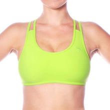 Load image into Gallery viewer, Xenia sports bra | Sports bra | Color: lime | Women's sports bra | Dragonfly Pole Dance Clothes and Bikram Hot Yoga Outfit
